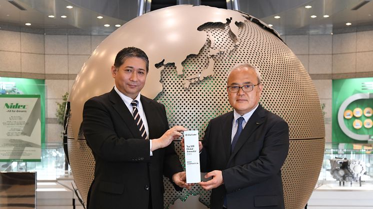 Nidec Receives “Clarivate Top 100 Global Innovator 2023” Award