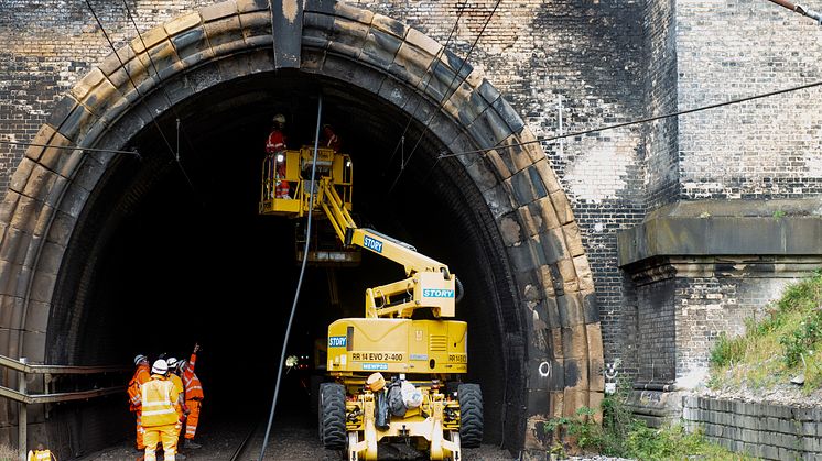 Network Rail engineers work between Welwyn and Hitchin