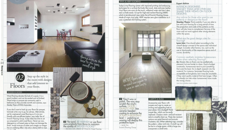 Evorich Flooring Featured on Mediacorp’s Style Living Magazine