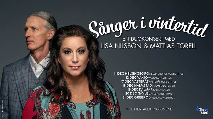 Lisa Nilsson på turné i december – bjuder på sånger i vintertid med Mattias Torrell