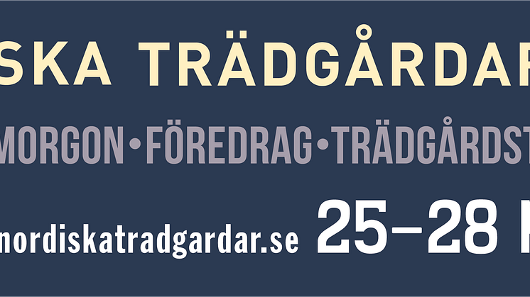 Trädgårdsmässan Nordiska Trädgårdar digital (25-28 mars)