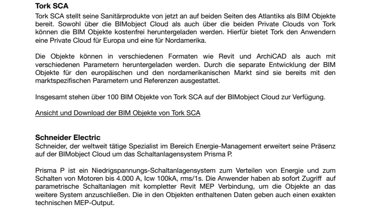 Newsletter - Tork SCA, Schneider Electric, Daikin Europe N.V.