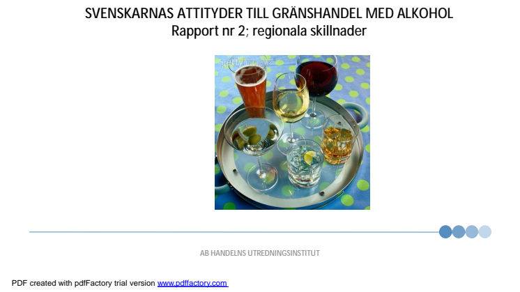 Svenskarnas attityder till alkohol: regionala skillnader