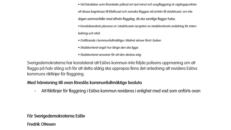 Motion om riktlinjer för flaggning i Eslövs kommun.pdf