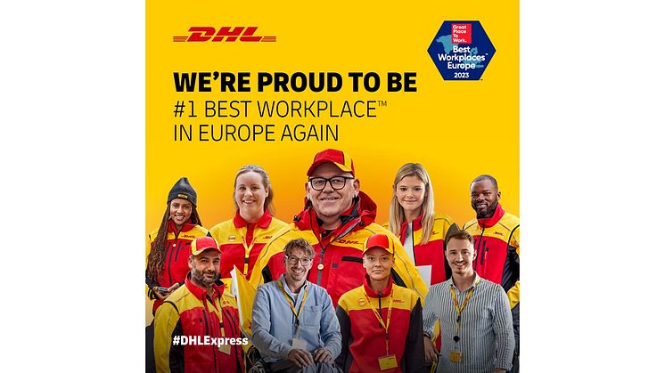 DHL Express er Europas beste arbeidsplass for tredje året på rad