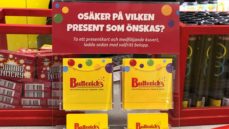 Butterick´s väljer presentkortssystem från Retain24