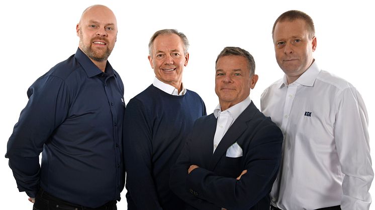 KGK:s monterpersonal (fr. v): Magnus Ehrenrot, Dan Kimblad, Mats Wedell och Anders Craemer.