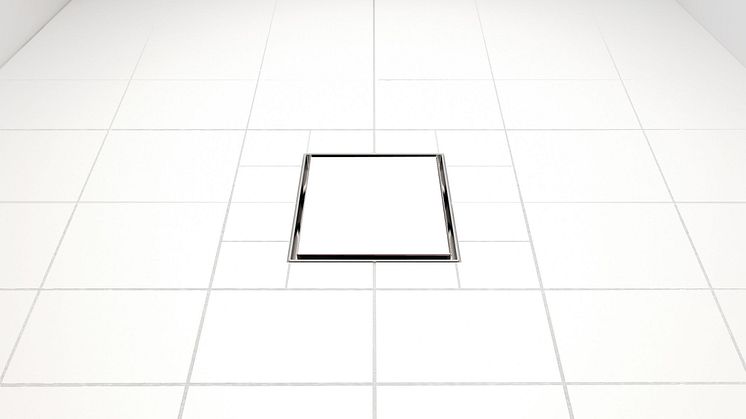 Purus Square Tile Insert, fyrkantig golvbrunn