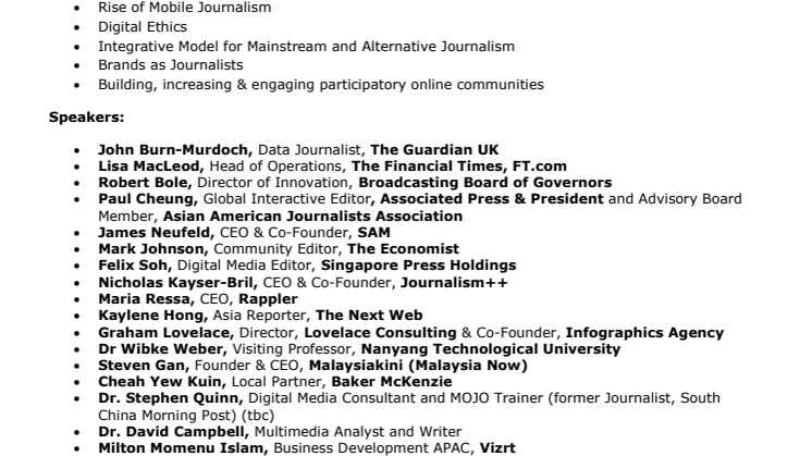 Digital Journalism World 2013