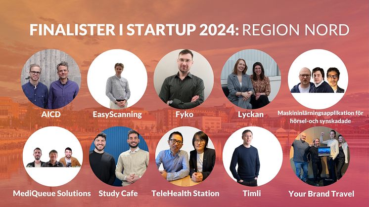 Finalisterna i region Nord i Venture Cup STARTUP 2024!