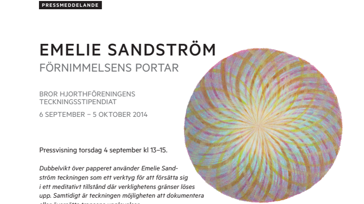 Emelie Sandström - teckningsstipendiat tecknar i trans
