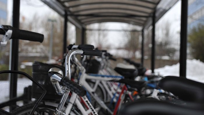 Pressvisning av ny cykelparkering vid Södra station, 6 november