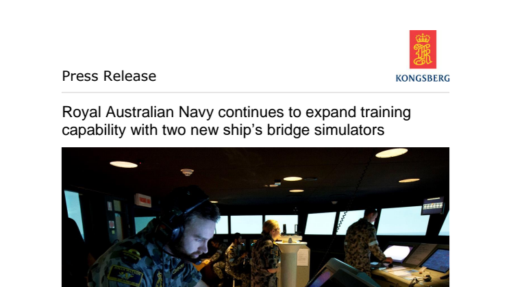 Royal Australian Navy continues to expand training capability with two new ship’s bridge simulators