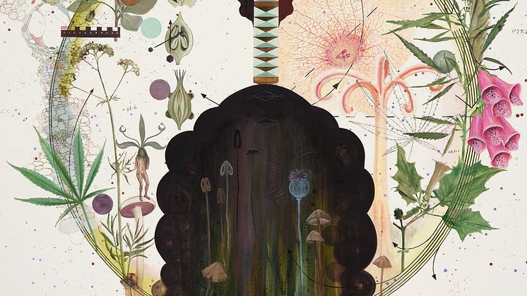 Christine Ödlund, Psychedelic Botanist III  (Carl Linnaeus), 2022, (detalj) Firestorm Foundation