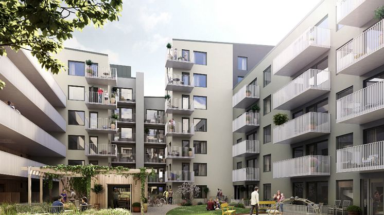 Riksbyggen säljstartar två bostadsrättsföreningar i Jakobsbergs Centrum