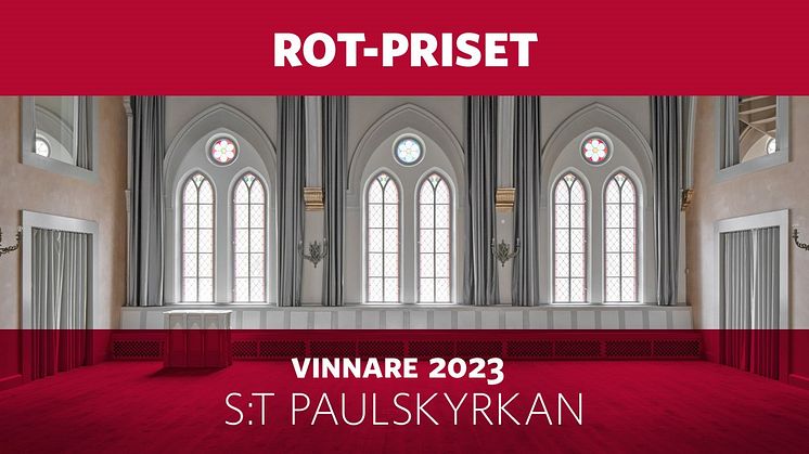 S:t Paulskyrkan vid Mariatorget i Stockholm vinner ROT-priset 2023