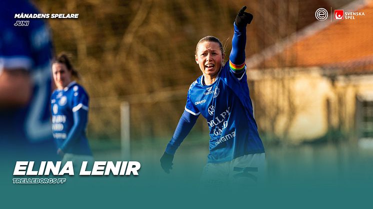 Trelleborgs FFs Elina Lenir tar titeln som månadens spelare i Elitettan