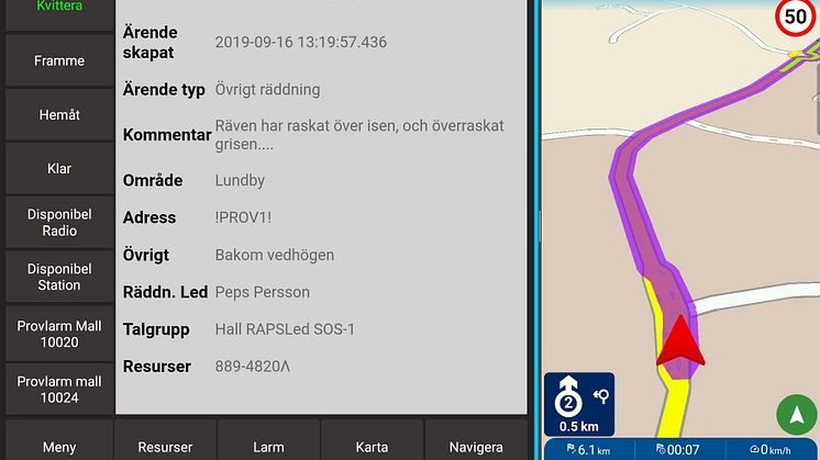 Split screen på Four:C Mobile Android v2.0