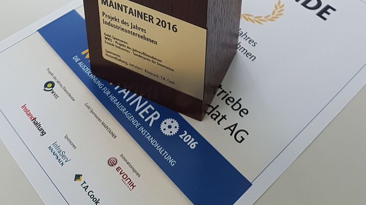 Der begehrte Maintainer-Award.