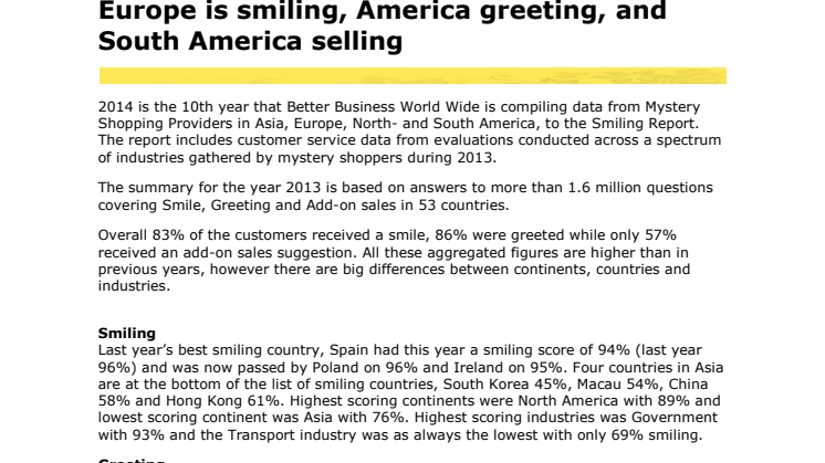 The Smiling Report 2014 in English