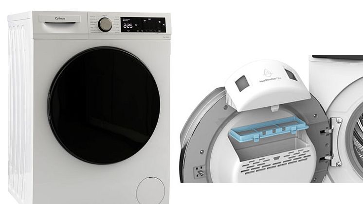 Cylindas nya tvättmaskin med mikrofiberfilter