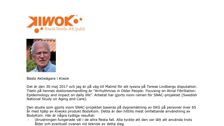 Kiwok Nordic AB (publ) publicerar Investeringsmemorandum i samband med nyemission