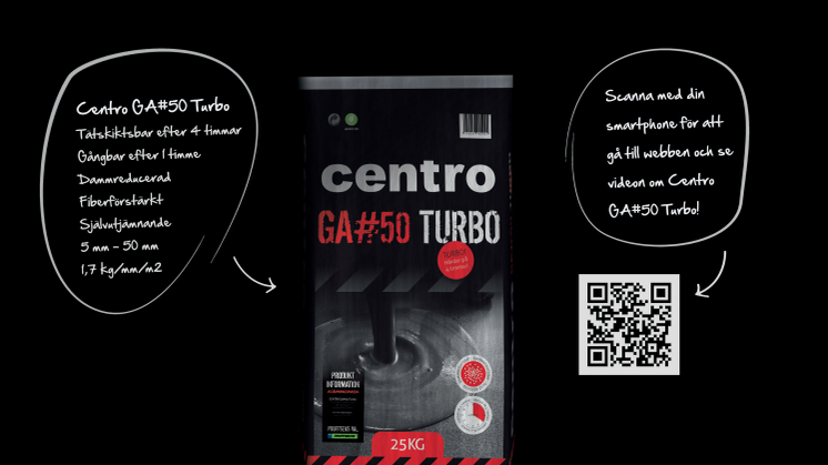 Turbosnabb - Centro GA#50 Turbo - en revolutionerande golvavjämning!