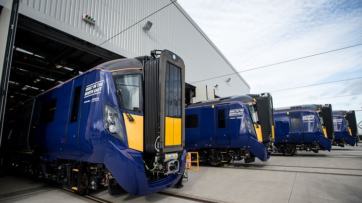 First UK built Hitachi commuter trains 