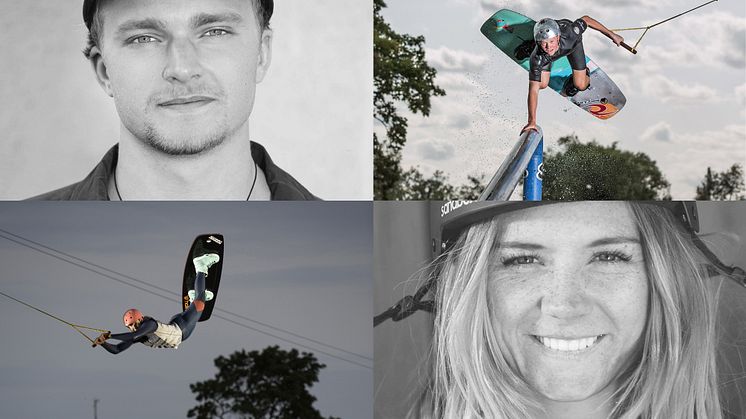 William Klang, Albin Randow, Melanie Staaf och Anna Nikstad tävlar i den nya tävlingen Wake Pool Challenge. 