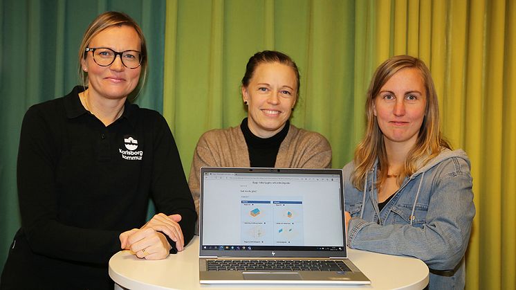 Isabell Holm, bygglovhandläggare i Karlsborgs kommun, Jessica Holst, bygglovsassistent i Hjo kommun och Madelene Larsson, plan- och bygglovsadministratör i Tibro kommun är glada över att kunna lansera en ny gemensam bygglovse-tjänst den 21 november. 