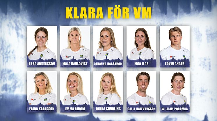 Tio längdskidåkare klara till VM i Planica 2023