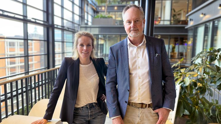 Anneli Rymert, Partner Technology Strategist på Microsoft i Sverige och Anders Edlund, nordisk försäljningschef på M-Files. 