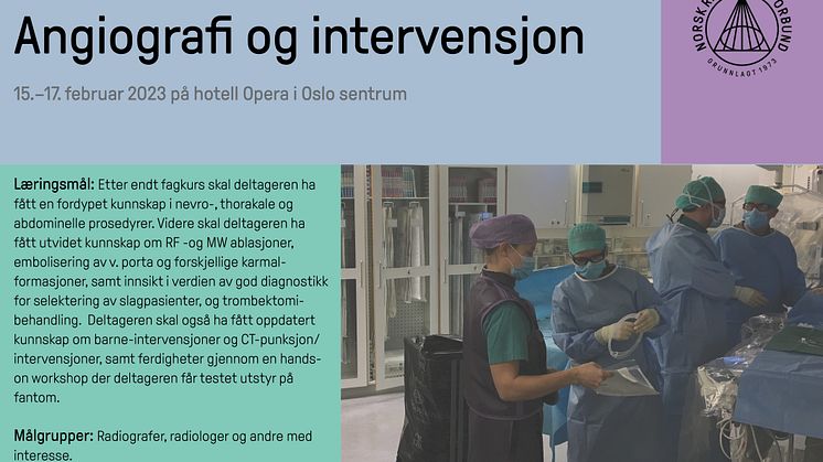 Fagkurs: Angio og intervensjons