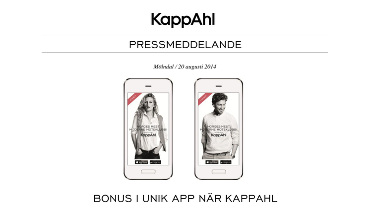 Bonus i unik app när KappAhl lanserar sin kundklubb i Norge