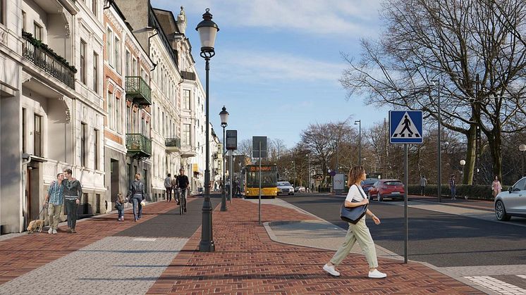 När Trädgårdsgatan är ombyggd och klar blir det en gata med ny belysning, upphöjd korsning vid Bruksgatan, bättre förutsättningar för uteserveringar och framförallt separerade gång- och cykelbanor på båda sidor av vägen. 