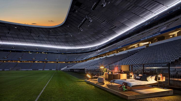 Audi og Airbnb laver midlertidigt hjem på sidelinjen af Allianz Arena