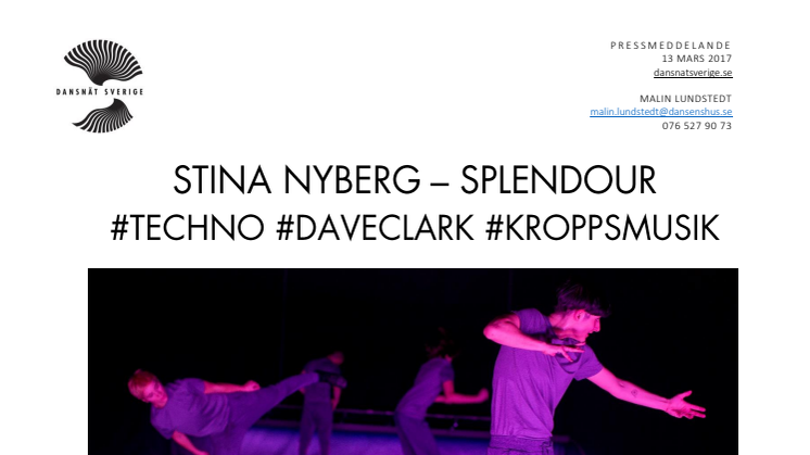 STINA NYBERG – SPLENDOUR   #TECHNO #DAVECLARK #KROPPSMUSIK