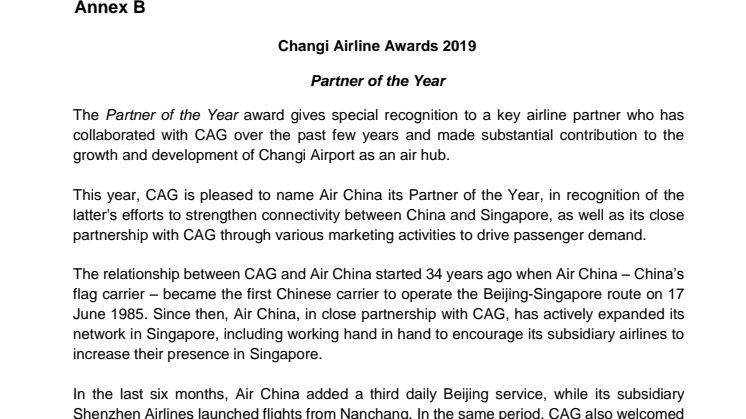 Annex B - Citation for Partner of the Year Award