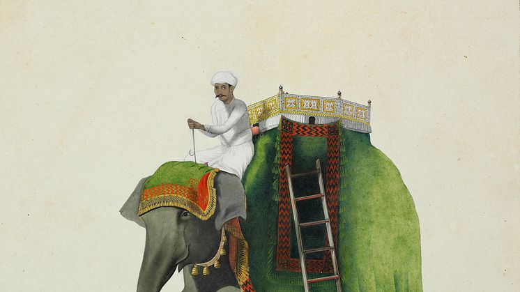 Indisk tegning fra Benjamin Wolffs samling. 