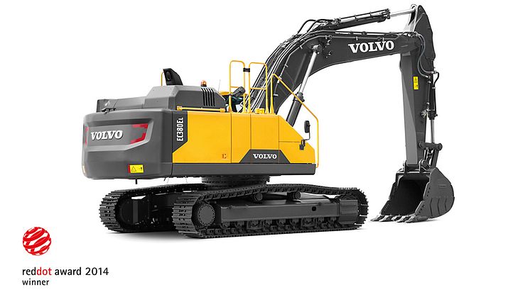 Guldregn över Volvo Construction Equipment vid Red Dot Product Design Awards 2014