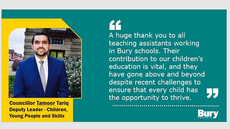 Our grateful thanks to staff on National Teaching Assistants’ Day