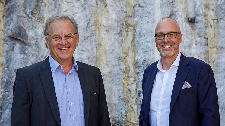 Swecons affärschef Håkan Pettersson och hans efterträdare Niklas Lindberg.