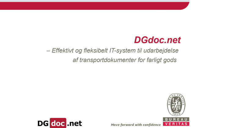 DGdoc - softwareprogram til håndtering af farligt gods og farlige stoffer