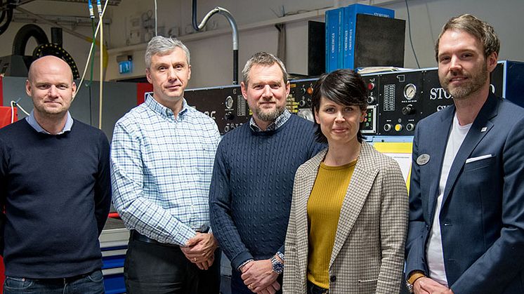 Fr. v. Linus Jonasson, Yrkesutbildningscenter, Roger Andersson, Emhart Glass Sweden AB, Mikael von Elern, Mekverken Tool AB, Anna Reinholdsson, Nobel Biocare AB, Kristian Måsén, Teknikcollege.