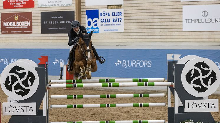 André Brandt vid Billdals Ridklubb, foto Marianne Ahlm