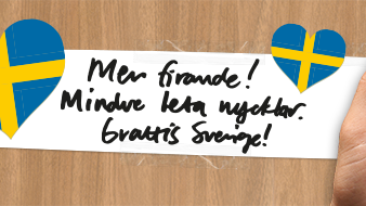 Mer firande! Mindre leta nycklar. Grattis Sverige!