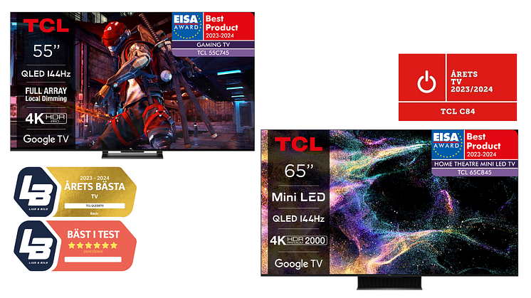 TCL kammar hem nya tv-vinster för C84-serien och QLED870