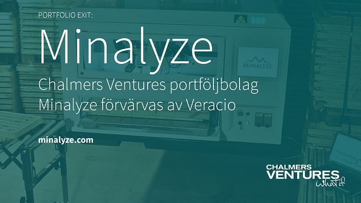  Chalmers Ventures portföljbolag Minalyze förvärvas av Veracio﻿