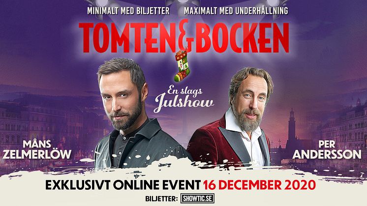 BOKA ROLIGASTE DIGITALA JULFESTEN TILL DITT FÖRETAG – MÅNS OCH PERS HYLLADE JULSHOW