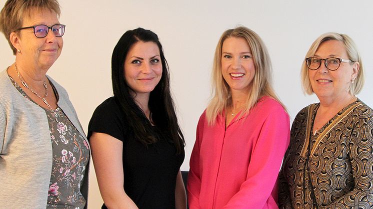 Gunilla Granqvist, Sandra Bäckström, Maria Lundgren och Birgitta Perman gör skillnad för personer med neuropsykiatrisk funktionsnedsättning eller psykossjukdom.  Foto: Helene Markström